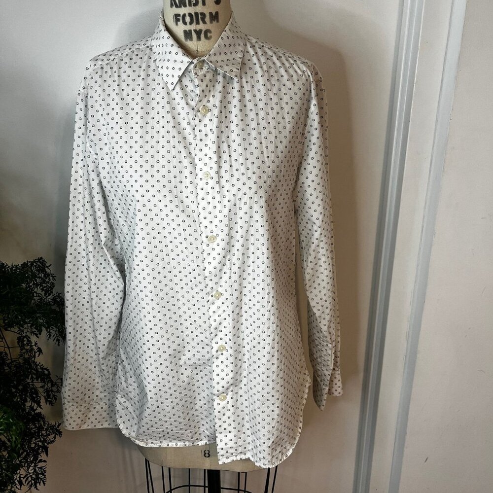 VINCE Men's Pattern Button Down Slim Fit Size‎ Medium